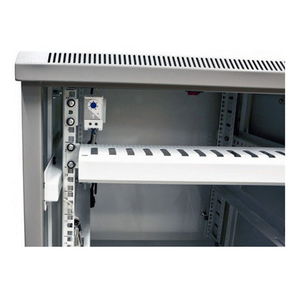ALLNET Netzwerkschrank 19" 42HE B600/T 800mm Glastür Lichtgrau SNB-Serie