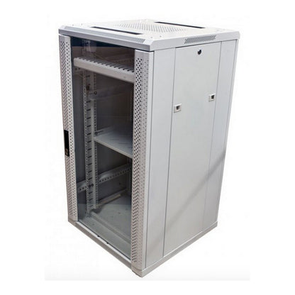 ALLNET Netzwerkschrank 19" 42HE B600/T 800mm Glastür Lichtgrau SNB-Serie