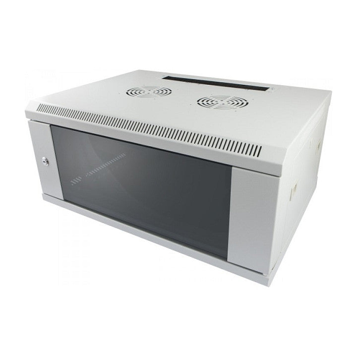 ALLNET Netzwerkschrank 19" 6HE 1-teilig T450mm Lichtgrau SMC-Serie