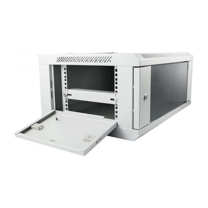 ALLNET Netzwerkschrank 19" 6HE 1-teilig T450mm Lichtgrau SMC-Serie
