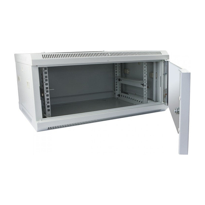 ALLNET Netzwerkschrank 19" 6HE 1-teilig T600mm Lichtgrau SMC-Serie