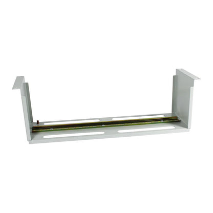 ALLNET Gerätehalter für Hutschiene/DIN-Rail Geräte T150mm/3HE Lichtgrau Frontmontage