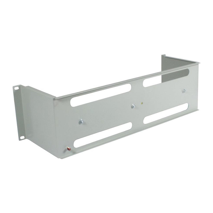 ALLNET Gerätehalter für Hutschiene/DIN-Rail Geräte T150mm/3HE Lichtgrau Frontmontage