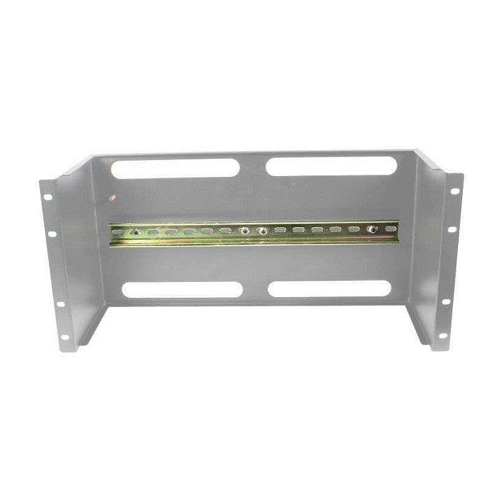 ALLNET Gerätehalter für Hutschiene/DIN-Rail Geräte T150mm/5HE Lichtgrau Frontmontage
