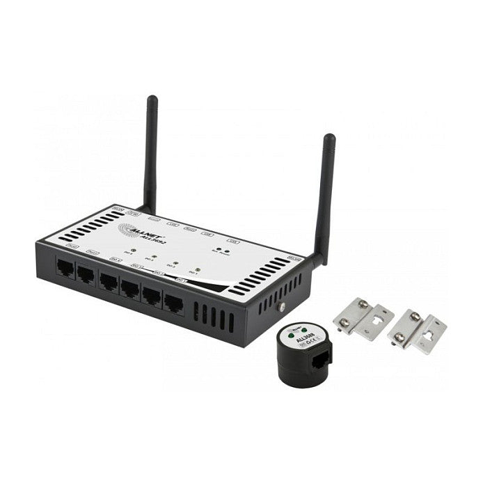 ALLNET MSR Powermeter Zentrale ALL3692 inkl. 4 D0 & 2 S0 (opt.) & Induktion & 2 Sensor Ports für IP Gebäude Automation
