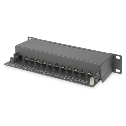 DIGITUS Patchpanel 1HE 12-Port Cat6 ClassE geschirmt schw.