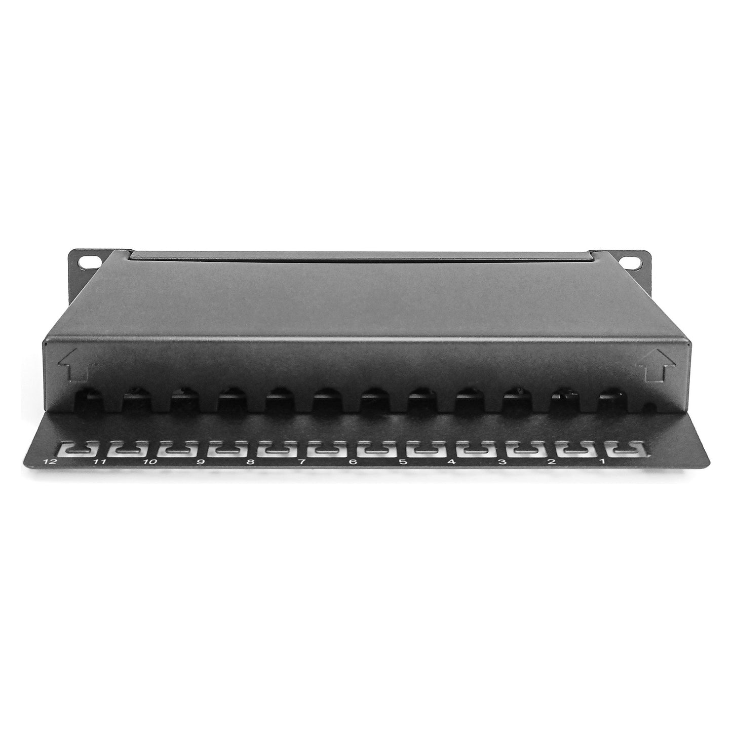 DIGITUS Patchpanel 1HE 12-Port Cat6 ClassE geschirmt schw.