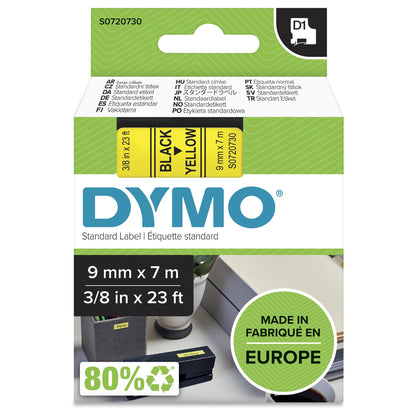 Dymo LabelWriter - D1 Etiketten - 9 mm x 7 m - Gelb - (S0720730)