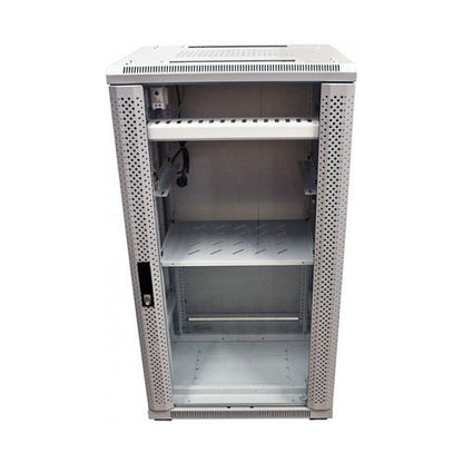 ALLNET Netzwerkschrank 19" 32HE B600/T 600mm Glastür Lichtgrau SNB-Serie
