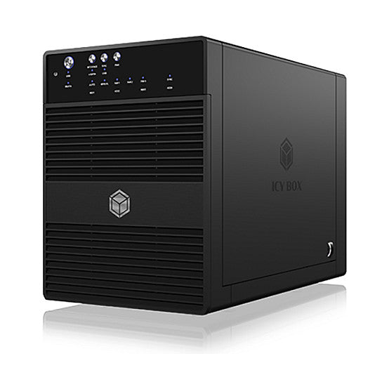 3.5 8cm SATA 4x SATA 3.5" zu 1x USB 3.0 + 1x eSATA. JBOD ICY BOX