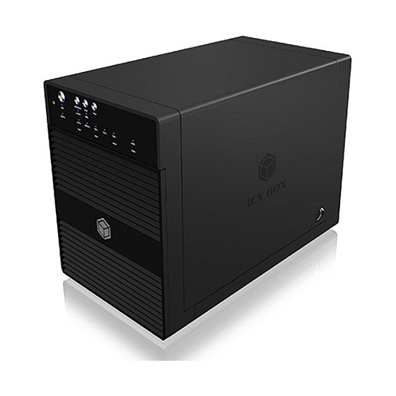 3.5 8cm SATA 4x SATA 3.5" zu 1x USB 3.0 + 1x eSATA. JBOD ICY BOX