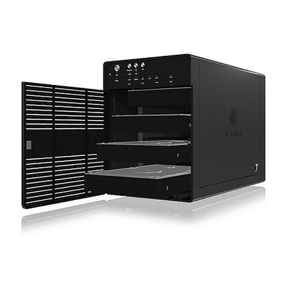 3.5 8cm SATA 4x SATA 3.5" zu 1x USB 3.0 + 1x eSATA. JBOD ICY BOX