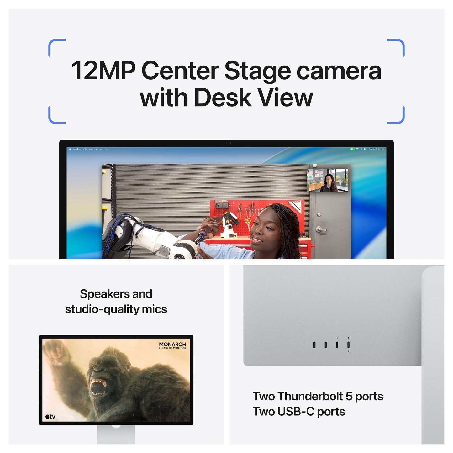 Apple Studio Display - Standard glass - Tilt- and height-adjustable stand (2026)