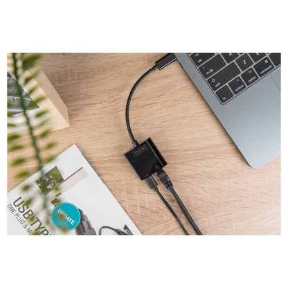 DIGITUS USB Type-C Gigabit Ethernet Adapter, PD Unterstüt.