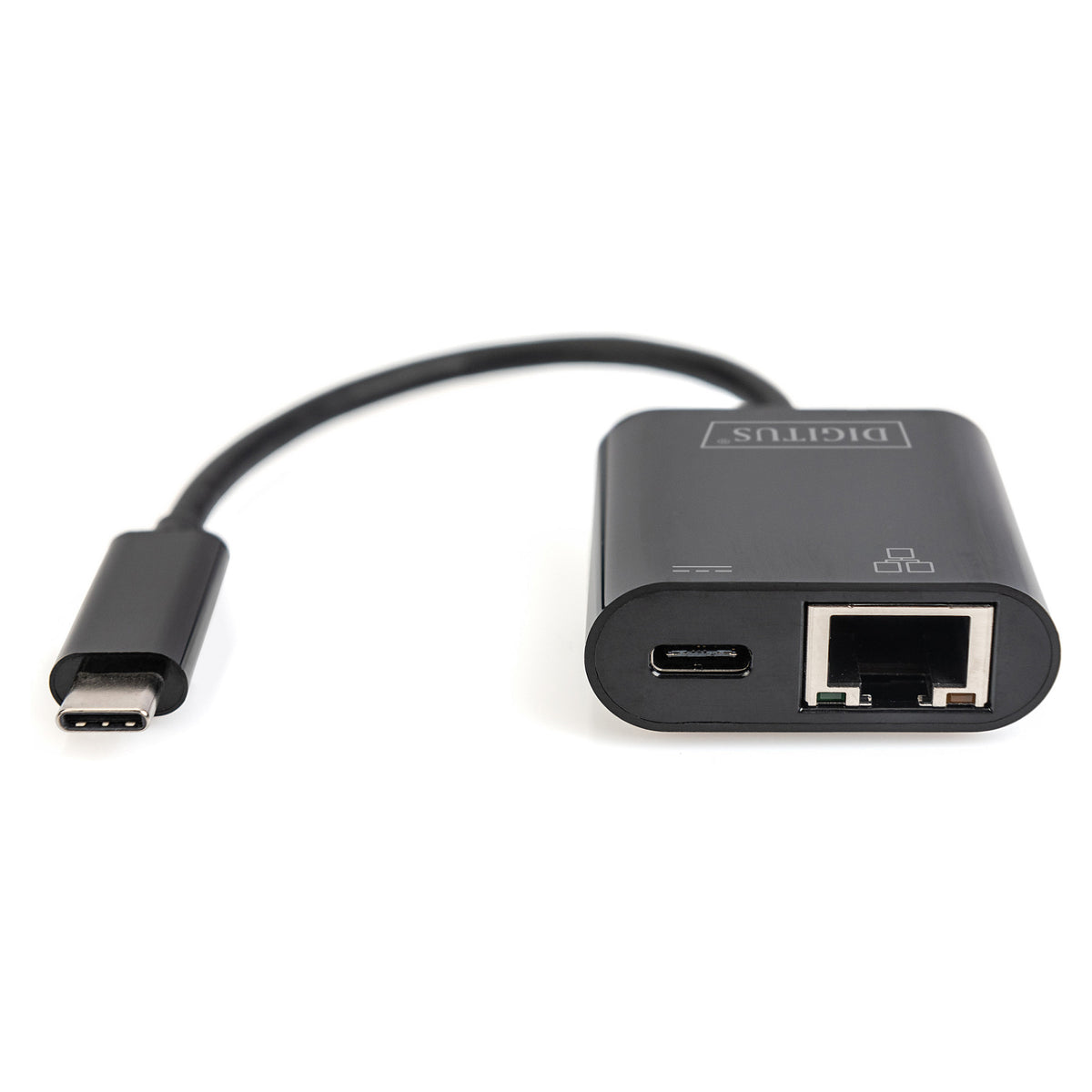 DIGITUS USB Type-C Gigabit Ethernet Adapter, PD Unterstüt.