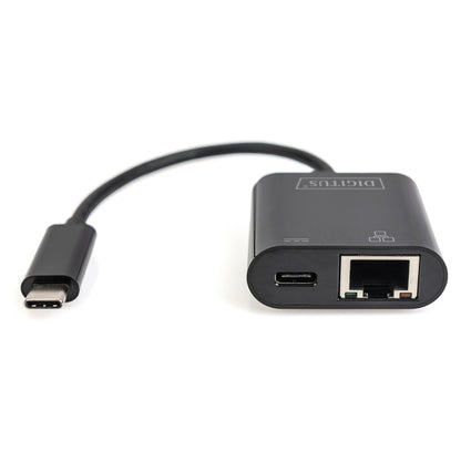 DIGITUS USB Type-C Gigabit Ethernet Adapter, PD Unterstüt.