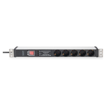 DIGITUS PDU 1HE 5x Schuko 16A Ausgänge 230V/16A schwarz