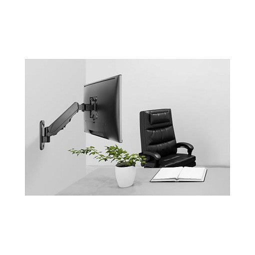 DIGITUS Universeller Single Monitorhalter mit Gasdruckfeder, Wandmontage