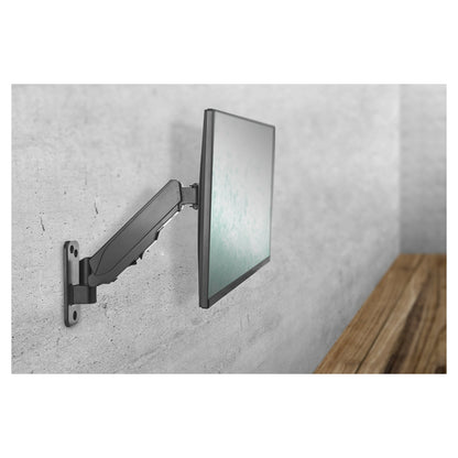 DIGITUS Universeller Single Monitorhalter mit Gasdruckfeder, Wandmontage