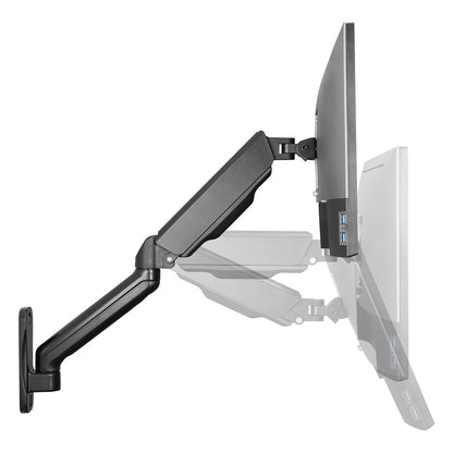 DIGITUS Universelle Monitor-Wandhalterung mit Gasdruckfeder und Schwenkarm