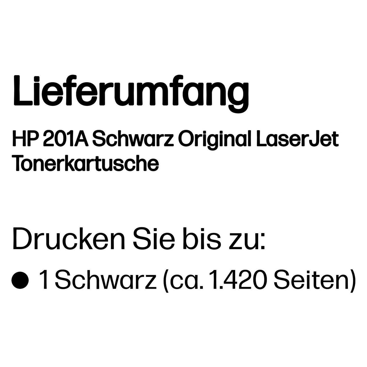 HP 201A original Toner cartridge CF400A black 1.420 pages standard capacity