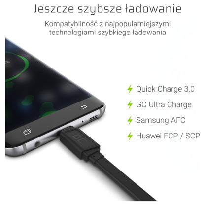 Green Cell USB-C > USB 3.0 (ST-ST) 0,25m Ladekabel Schwarz