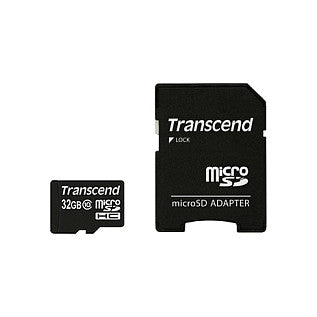 CARD 32GB Transcend Premium MicroSDHC 10MB/s +Adapter