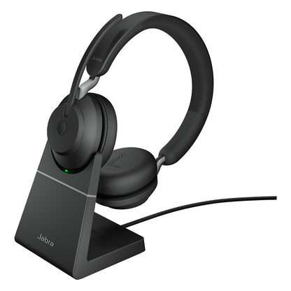 Jabra Evolve2 65 Stereo UC + Ladestation + Link 380 USB-A, schwarz