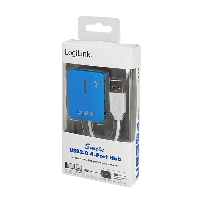 HUB 4x LogiLink Smile blue