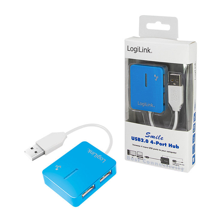 HUB 4x LogiLink Smile blue