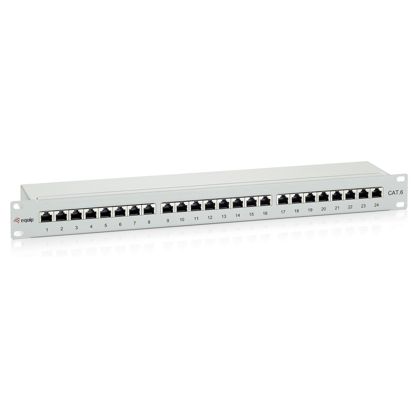 Equip Patchpanel 24x RJ45 Cat6 19" UTP 1HE Premium hellgrau