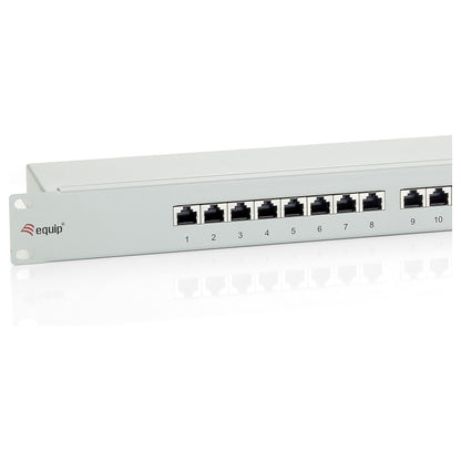 Equip Patchpanel 24x RJ45 Cat6 19" UTP 1HE Premium hellgrau