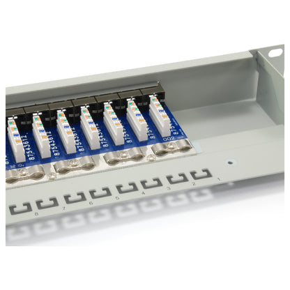 Equip Patchpanel 24x RJ45 Cat6 19" UTP 1HE Premium hellgrau