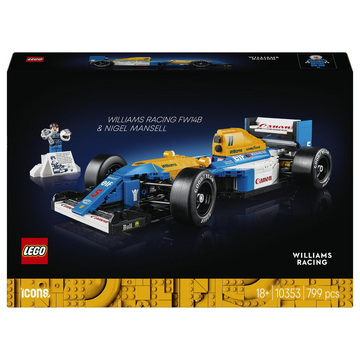 LEGO Icons Williams Racing FW14B mit Nigel Mansell 10353