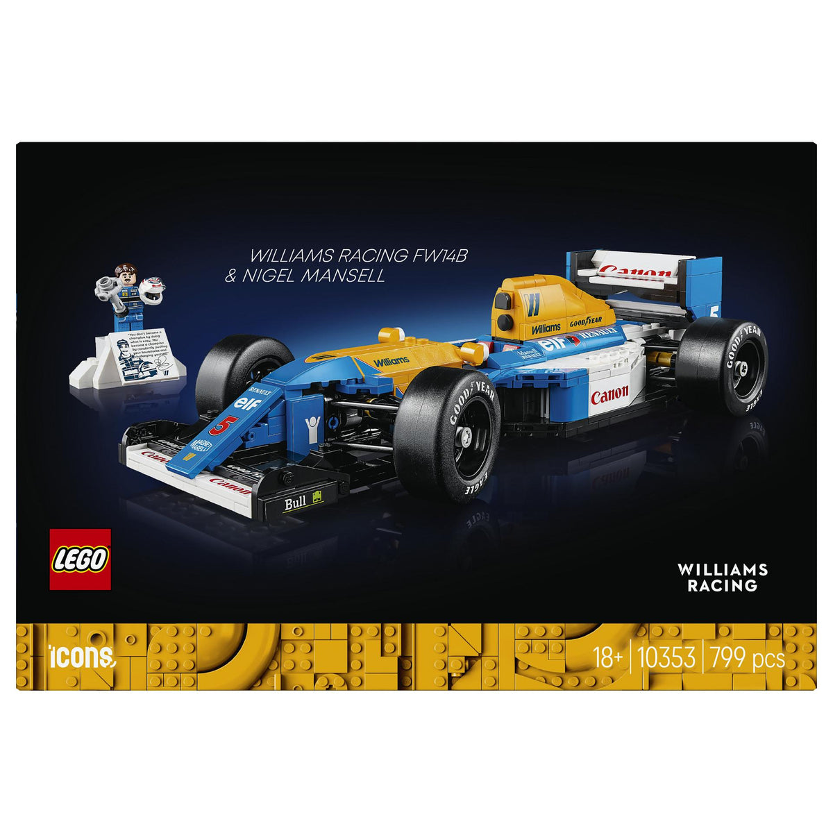 LEGO Icons Williams Racing FW14B mit Nigel Mansell 10353
