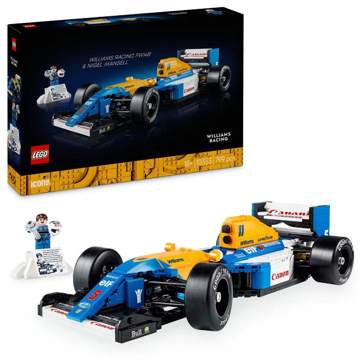 LEGO Icons Williams Racing FW14B mit Nigel Mansell 10353