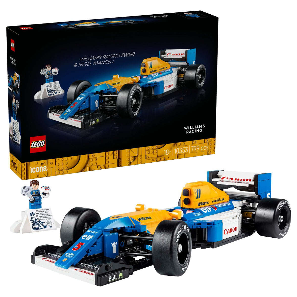 LEGO Icons Williams Racing FW14B mit Nigel Mansell 10353