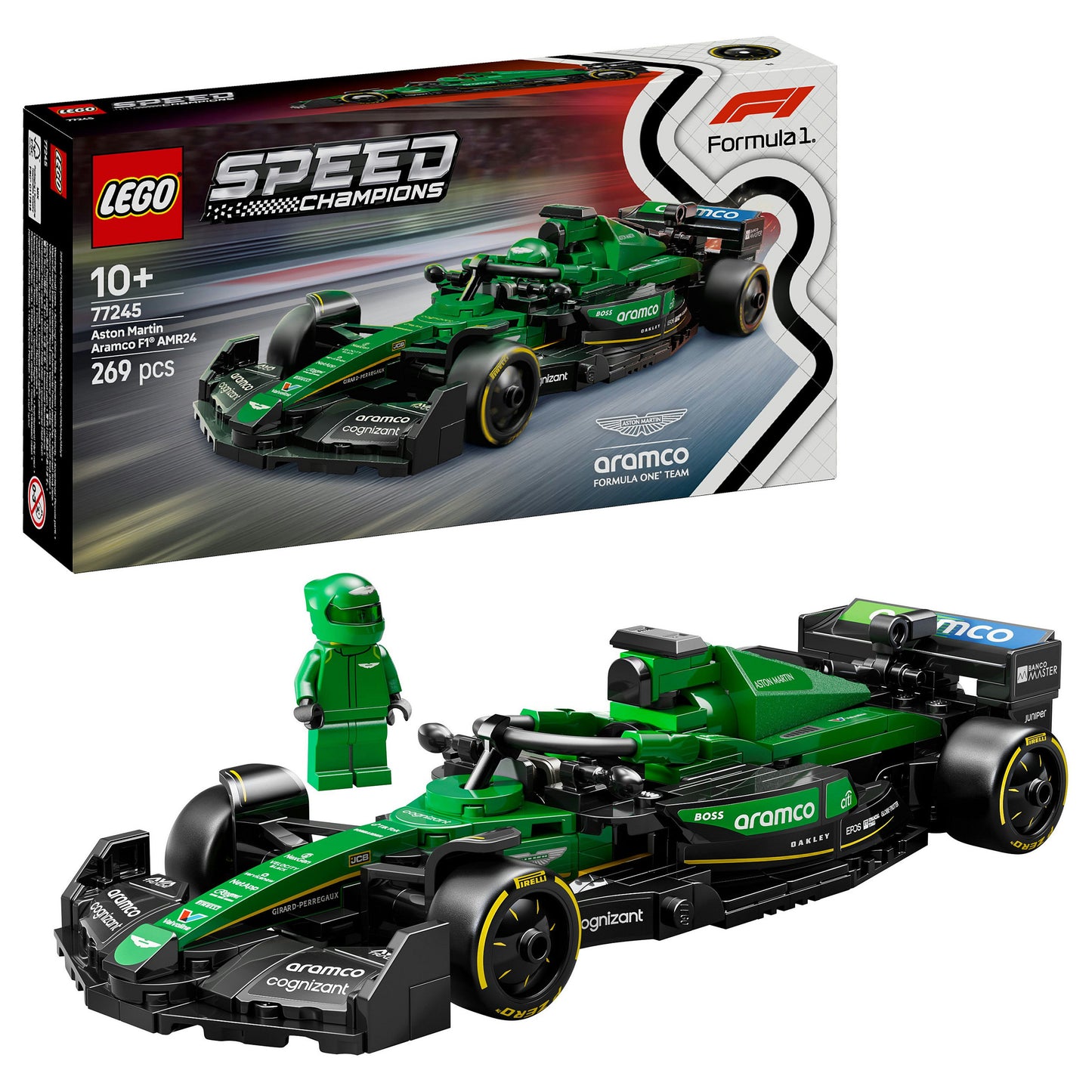 LEGO Speed Champions Aston Martin Aramco F1 AMR24 Rennauto 77245