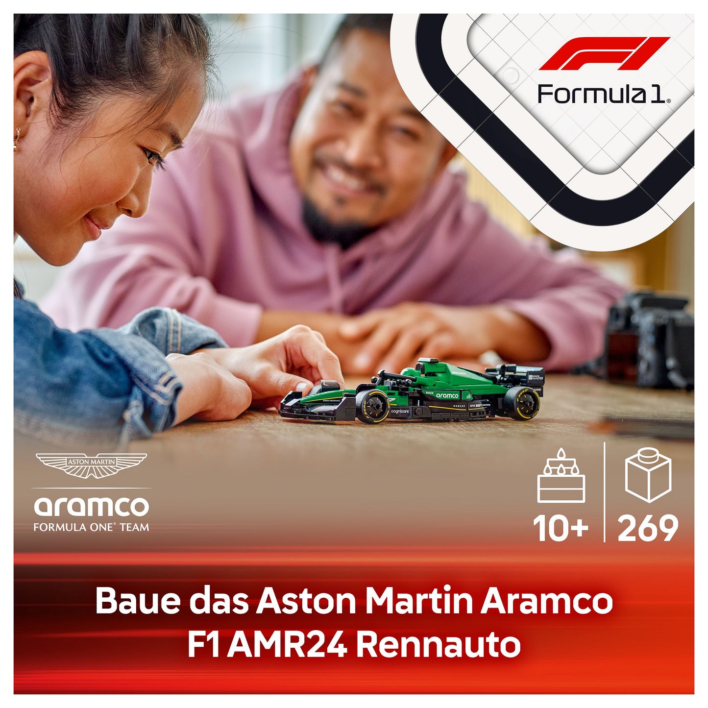 LEGO Speed Champions Aston Martin Aramco F1 AMR24 Rennauto 77245