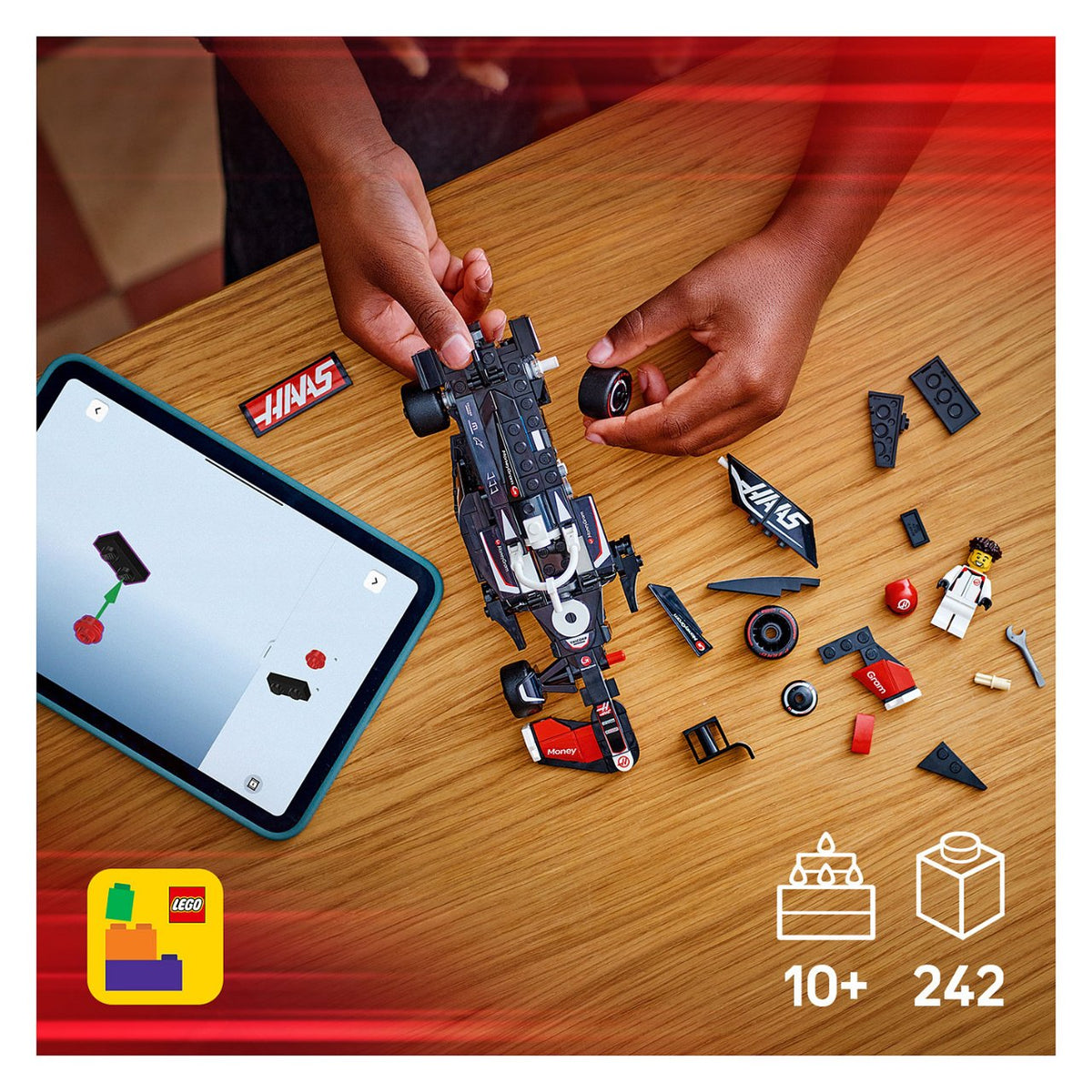 LEGO Speed Champions MoneyGram Haas F1 Team VF-24 Rennauto 77250