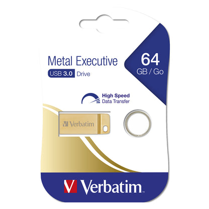 STICK 64GB USB 3.2 Verbatim Metal Executive gold