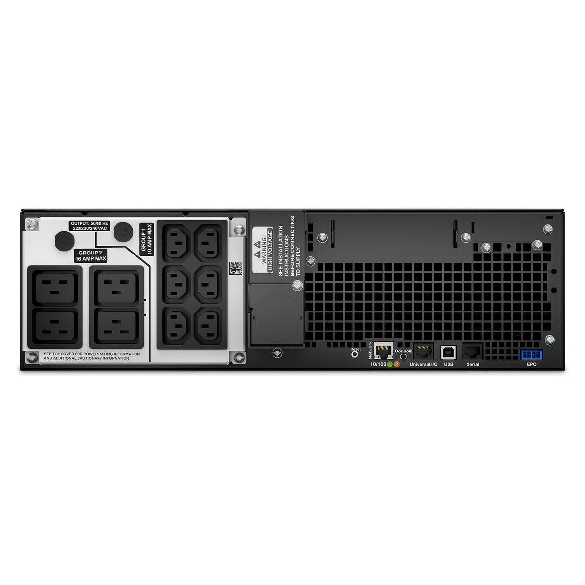 APC Smart-UPS SRT 5000 Rack 3HE SRT5KRMXLI 5000VA 4500W inkl. Netzwerkkarte