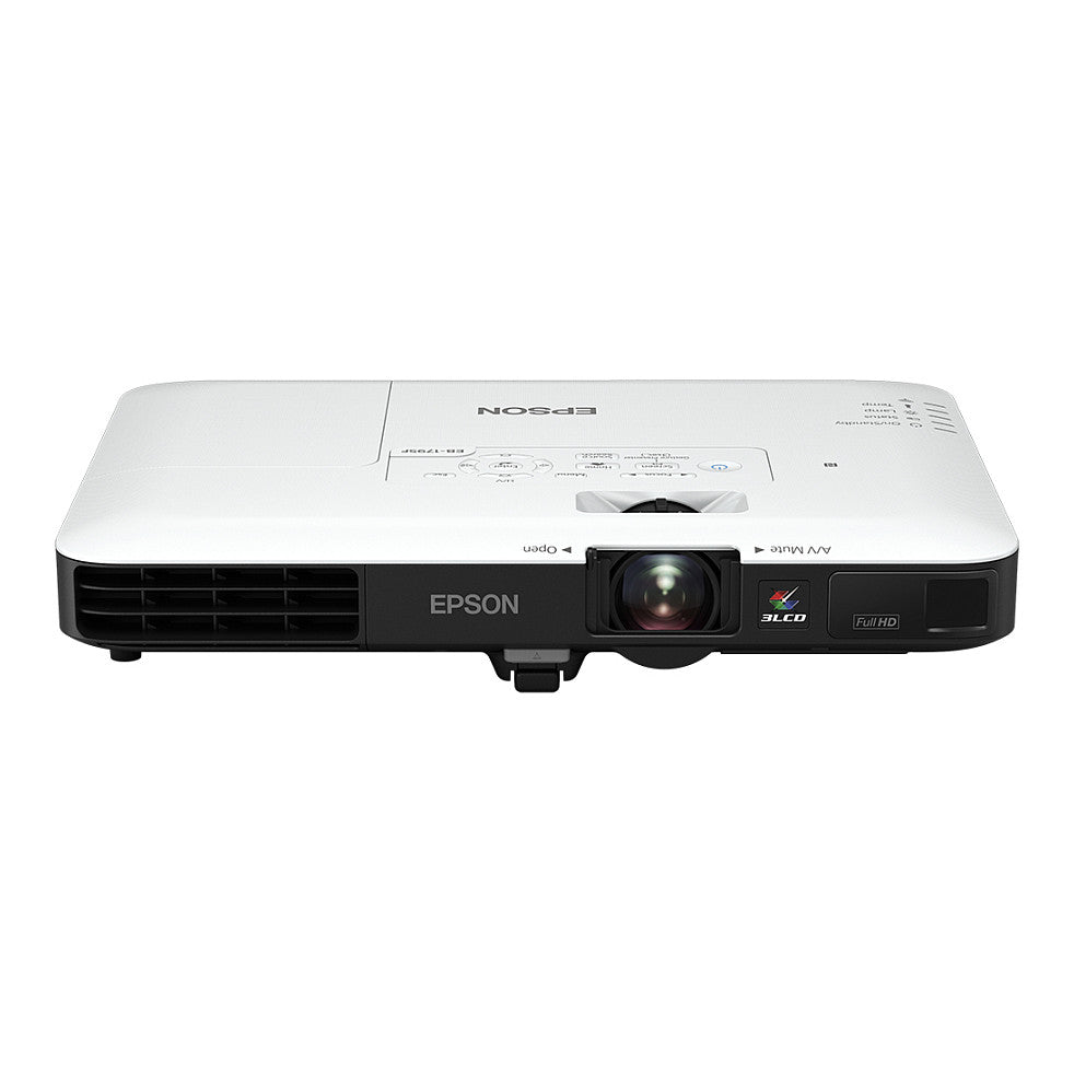 (1920x1080) Epson EB-1795F 3200-Lumen 3-LCD Portable 16:9 USB HDMI VGA wireless NFC Miracast Speaker Full HD White 30-39dB