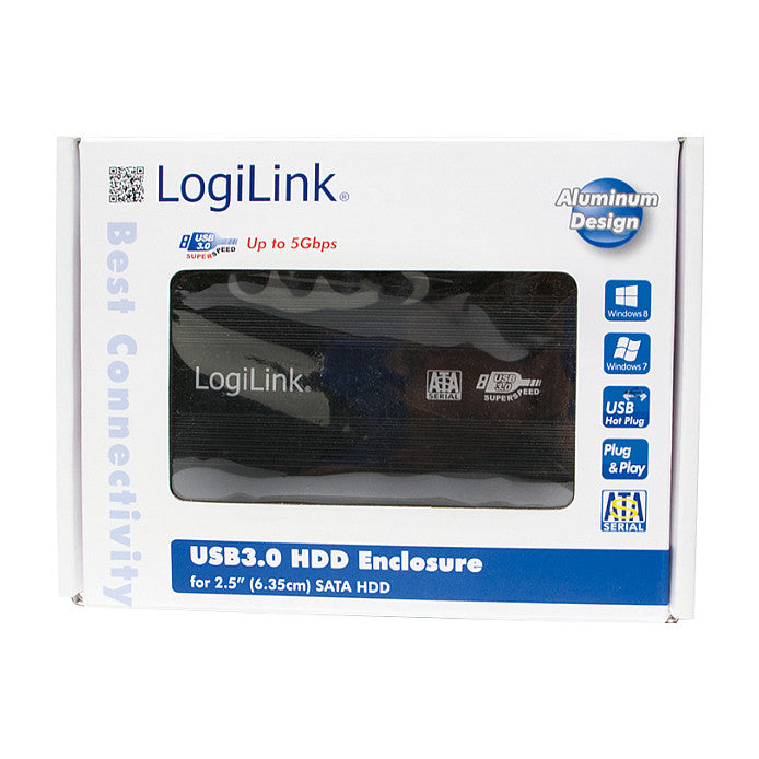 6cm SATA USB3 LogiLink schwarz