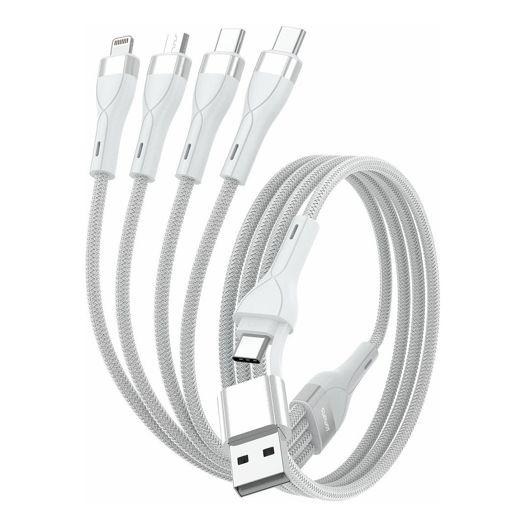 4smarts USB-C/A Multi-Ladekabel 4in2 1,2m, wei