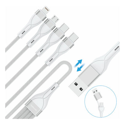 4smarts USB-C/A Multi-Ladekabel 4in2 1,2m, wei