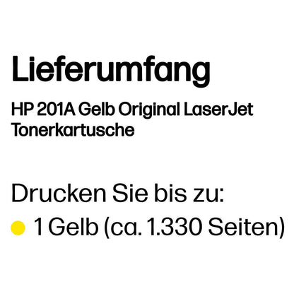 HP Toner 201A CF402A Gelb bis zu 1.330 Seiten ISO/IEC 19798