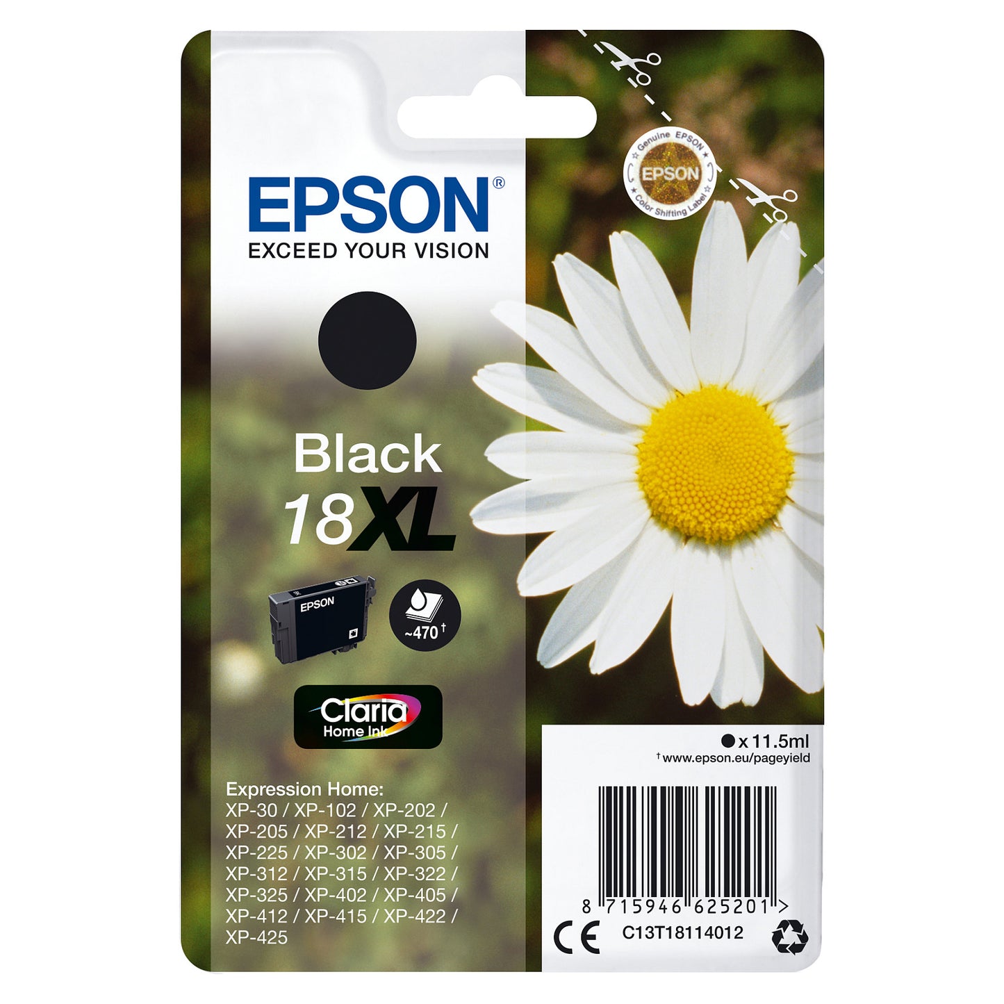 Epson Tinte 18 black XL T1811