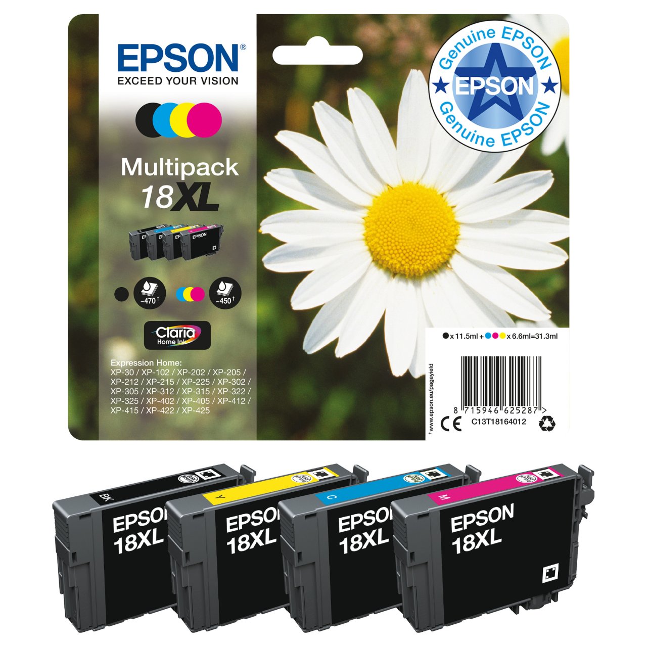 Epson Tinte 18 black XL T1811