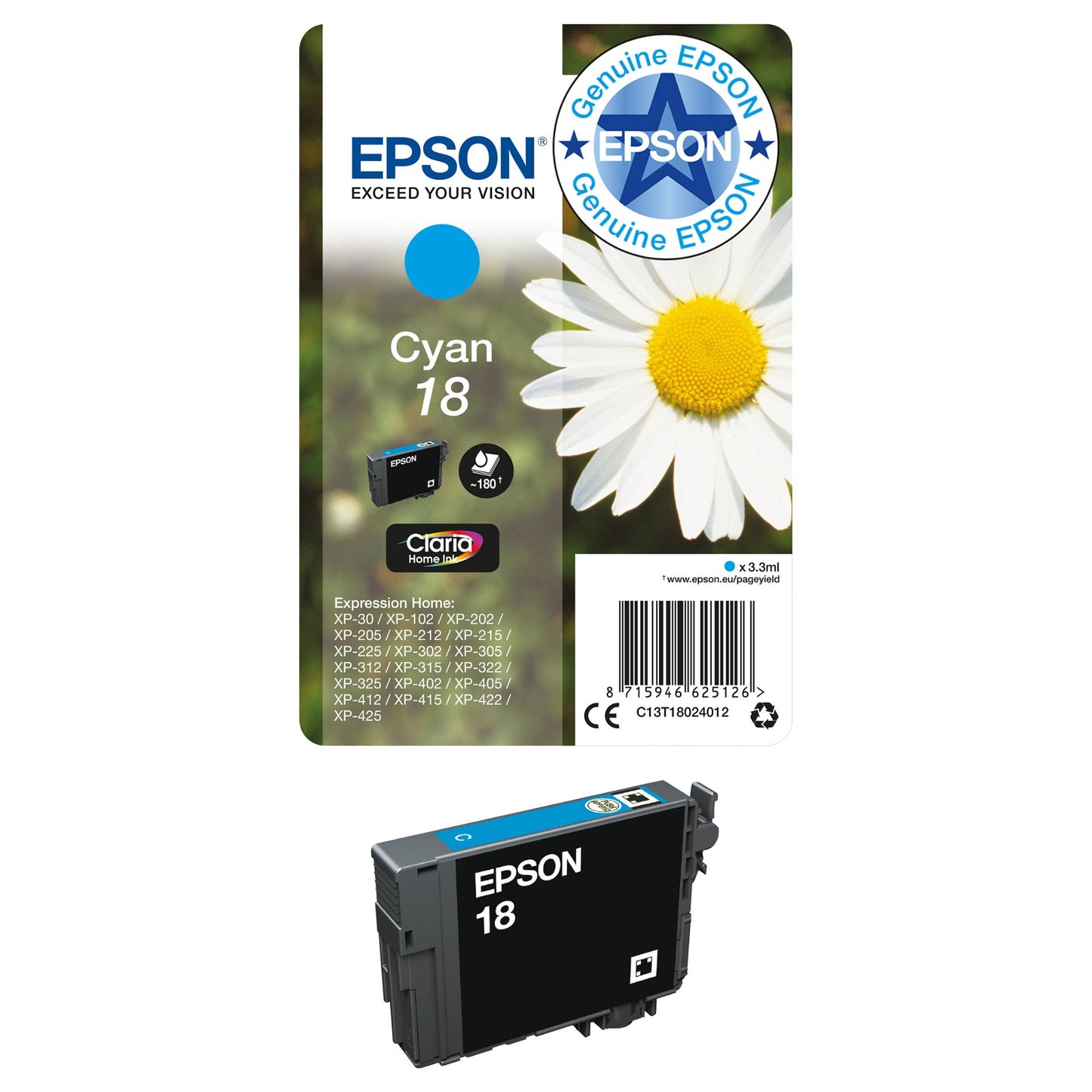 Epson Tinte 18 black XL T1811